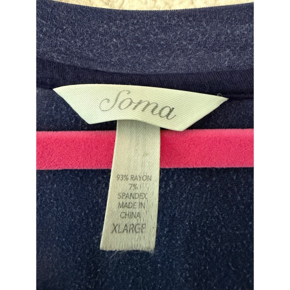 Soma Sleep Shirt Nightgown Womens XL Blue Floral Geometric 2 Pack Bundle Lounge - Picture 5 of 16